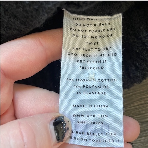 AYR | The Round The Corner Cardi Black Button Front V Neck Crop Cardigan Small - Picture 9 of 10